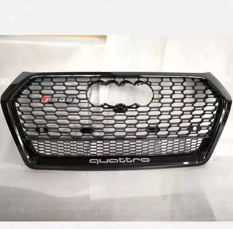 ⭐1948 GRIGLIA ADATTO PER AUDI Q5 FY 2017-2020 LOOK RSQ5 QUATTRO NERO LUCIDO⭐