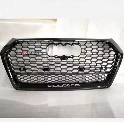 ⭐1948 GRIGLIA ADATTO PER AUDI Q5 FY 2017-2020 LOOK RSQ5 QUATTRO NERO LUCIDO⭐