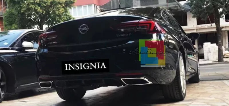 ✨0435 DIFFUSORE POSTERIORE ADATTO PER OPEL INSIGNIA B 2018+ LOOK NERO LUCIDO✨