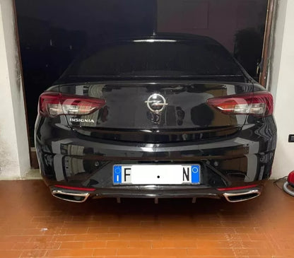 ✨0435 DIFFUSORE POSTERIORE ADATTO PER OPEL INSIGNIA B 2018+ LOOK NERO LUCIDO✨