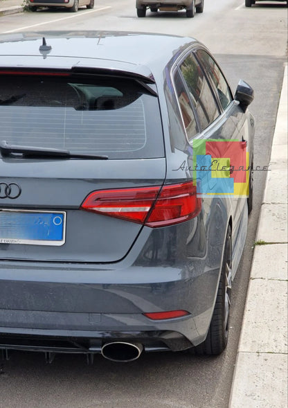 0072🔥SPOILER A3 8V 5D SPORTBACK 12-20 STANDARD LOOK RS3 NERO LUCIDO SOLO STAN🔥