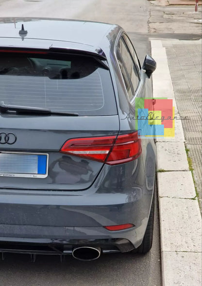 0072🔥SPOILER A3 8V 5D SPORTBACK 12-20 STANDARD LOOK RS3 NERO LUCIDO SOLO STAN🔥