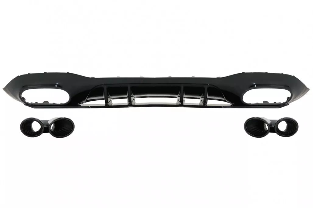 0173💎DIFFUSORE POSTERIORE PER MERCEDES A W177 AMG SOTTO TERMINALI NERI A45S💎