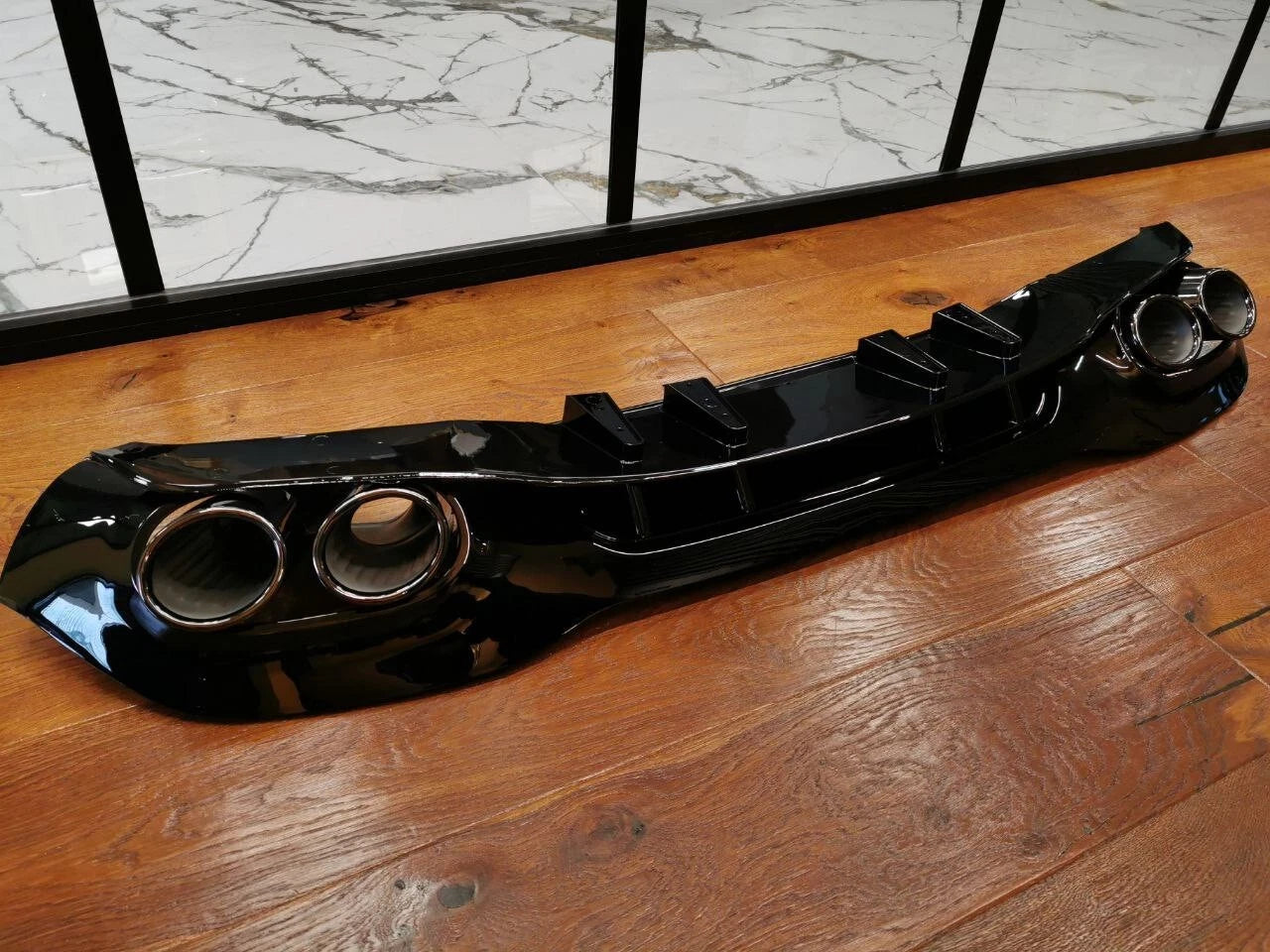 0173💎DIFFUSORE POSTERIORE PER MERCEDES A W177 AMG SOTTO TERMINALI NERI A45S💎