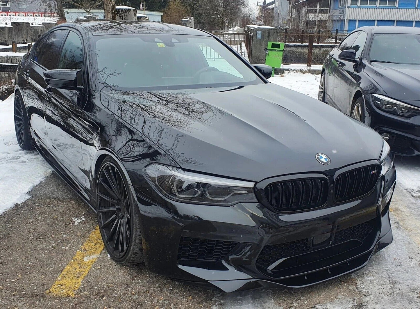 1009🔥SPLITTER PER BMW SERIE 5 F90 M5 (G30 G31) 2017-2020 LOOK NERO LUCIDO🔥