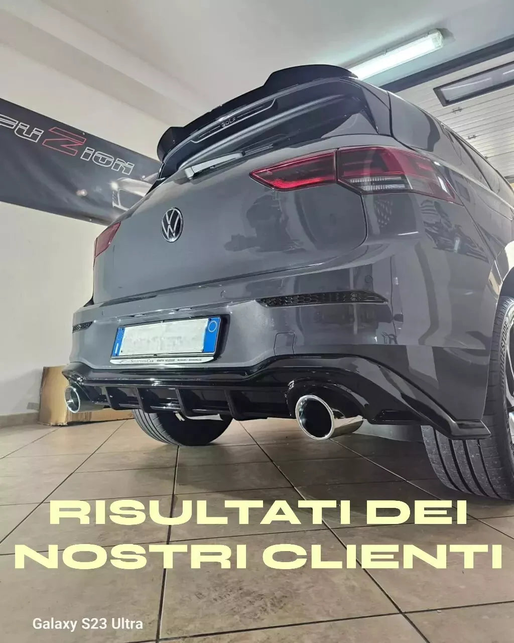 0512🔥DIFFUSORE POSTERIORE ADATTO PER VW GOLF 8 2019+ STILE GTI 1+1 IN ABS🔥