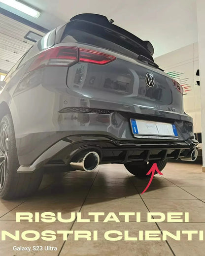 0512🔥DIFFUSORE POSTERIORE ADATTO PER VW GOLF 8 2019+ STILE GTI 1+1 IN ABS🔥