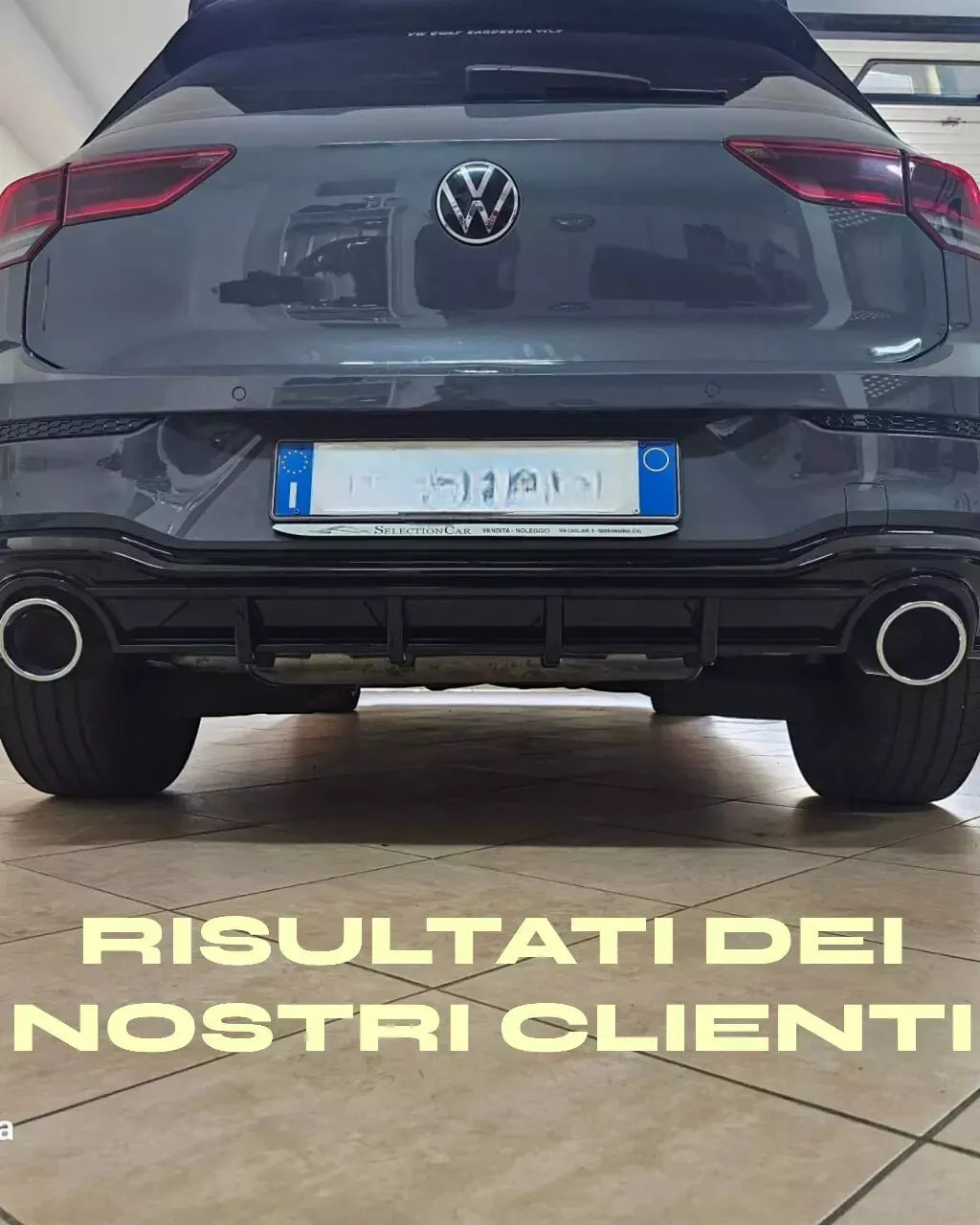 0512🔥DIFFUSORE POSTERIORE ADATTO PER VW GOLF 8 2019+ STILE GTI 1+1 IN ABS🔥