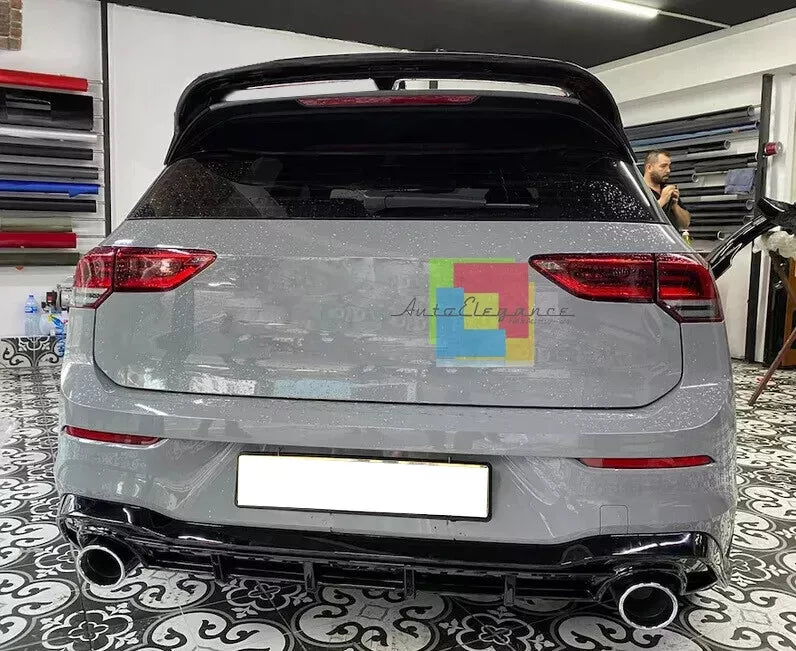 0512🔥DIFFUSORE POSTERIORE ADATTO PER VW GOLF 8 2019+ STILE GTI 1+1 IN ABS🔥