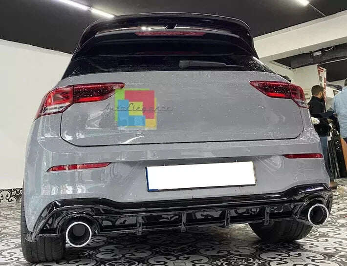 0512🔥DIFFUSORE POSTERIORE ADATTO PER VW GOLF 8 2019+ STILE GTI 1+1 IN ABS🔥