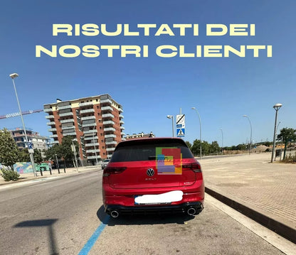 0512🔥DIFFUSORE POSTERIORE ADATTO PER VW GOLF 8 2019+ STILE GTI 1+1 IN ABS🔥