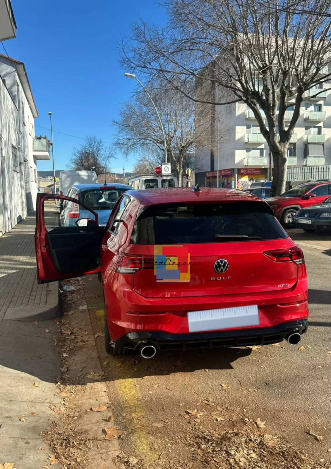 0512🔥DIFFUSORE POSTERIORE ADATTO PER VW GOLF 8 2019+ STILE GTI 1+1 IN ABS🔥