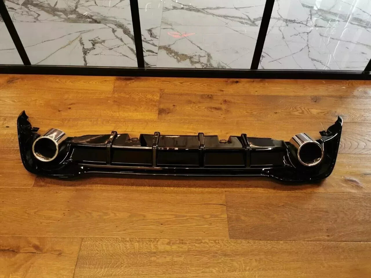 0512🔥DIFFUSORE POSTERIORE ADATTO PER VW GOLF 8 2019+ STILE GTI 1+1 IN ABS🔥