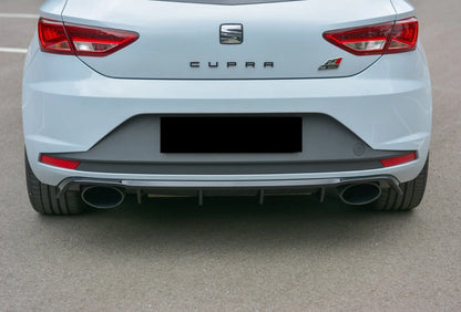 0691🔥DIFFUSORE POSTERIORE NERO LUCIDO PER SEAT LEON MK3 12-16 LOOK CUPRA MAX🔥