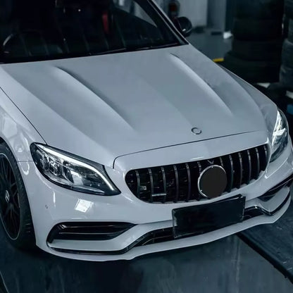 🔥COFANO ALLUMINIO LOOK C63 AMG PER MERCEDES CLASSE C W205 (2013–2021)🔥