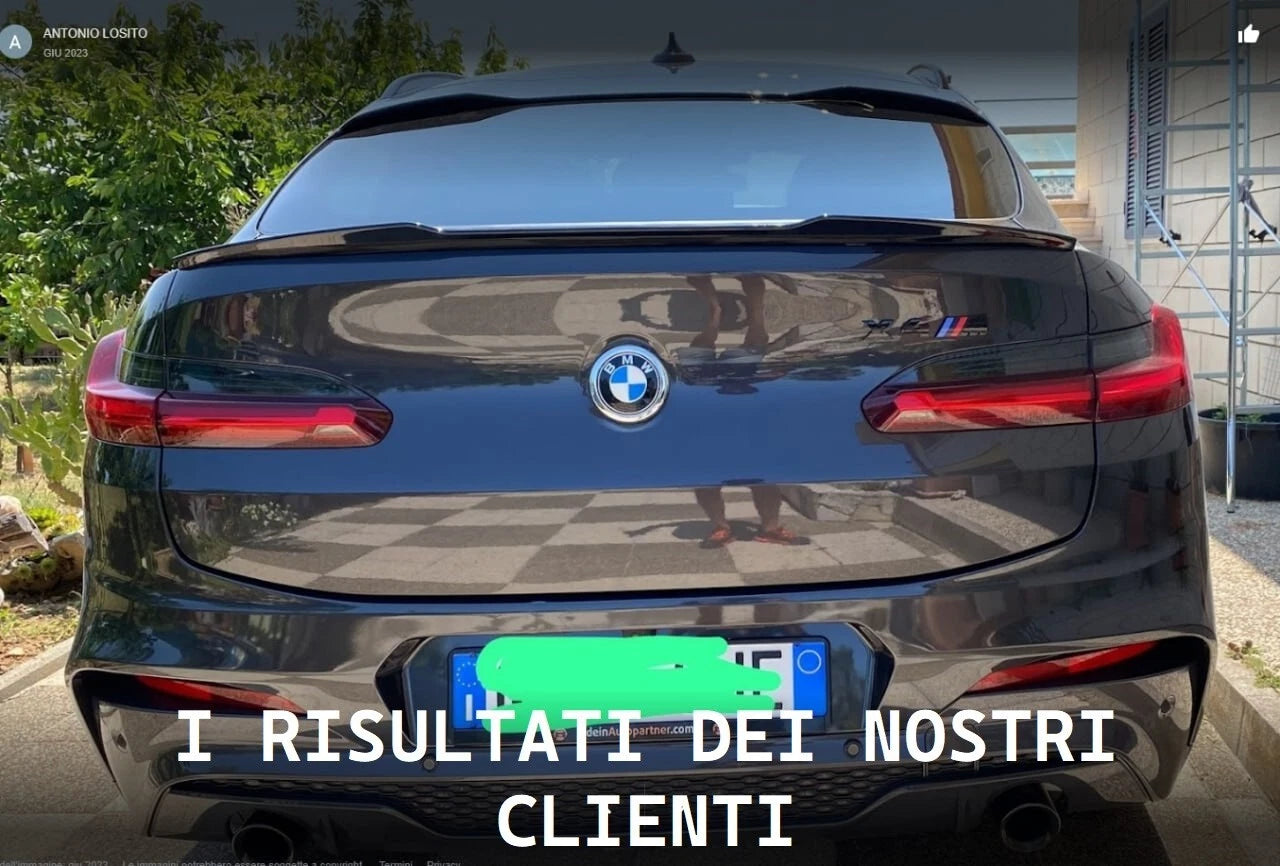 🔥0390 SPOILER BAGAGLIAIO ADATTO PER BMW X4 G02 2018+ LOOK M COMPETITION NERO🔥