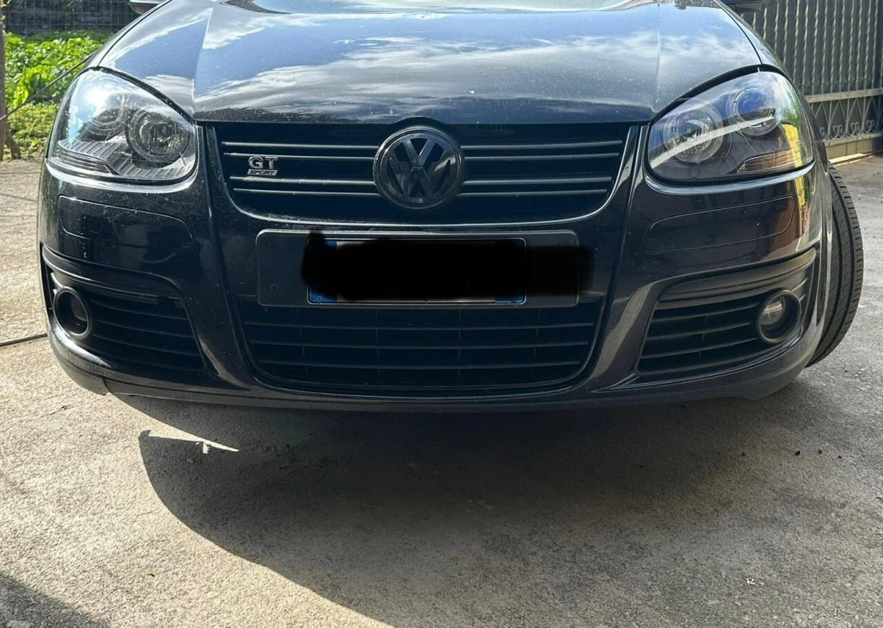 0377🔥FARI ANTERIORI ADATTI A VW GOLF 5 V 03-08 NERI ANGEL EYES BIANCHI A LED🔥