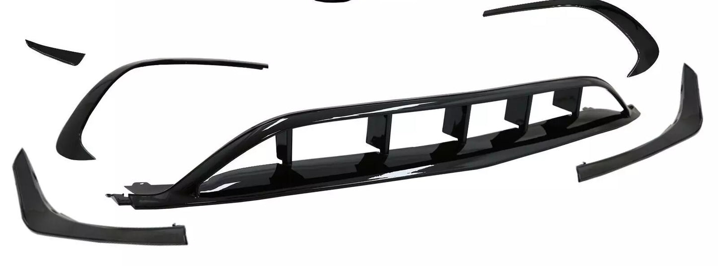 0065⭐ MERCEDES A W176 15-18 SPLITTER PER PARAURTI ANTERIORE AMG A45 ABS NERO ⭐