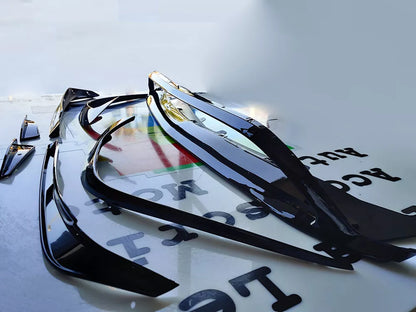 0065⭐ MERCEDES A W176 15-18 SPLITTER PER PARAURTI ANTERIORE AMG A45 ABS NERO ⭐