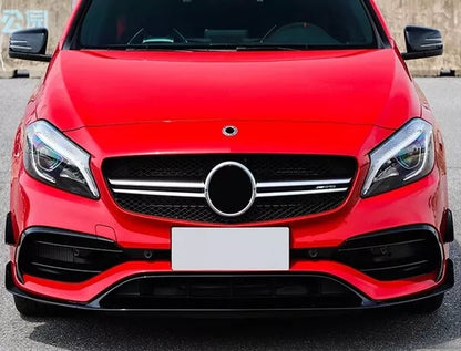 0065⭐ MERCEDES A W176 15-18 SPLITTER PER PARAURTI ANTERIORE AMG A45 ABS NERO ⭐