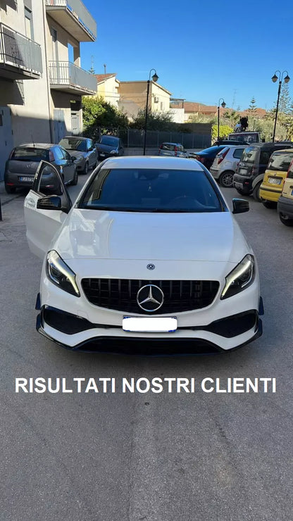 0065⭐ MERCEDES A W176 15-18 SPLITTER PER PARAURTI ANTERIORE AMG A45 ABS NERO ⭐