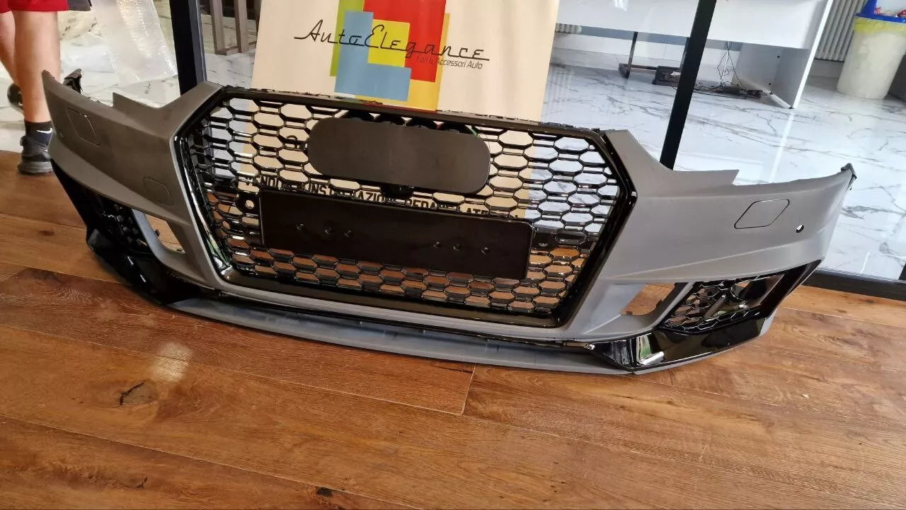 0759✨PARAURTI ANTERIORE ADATTO PER AUDI A4 B9 2015-2018 LOOK RS4✨