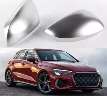 ⚡CALOTTE SPECCHIO SATINATE COMPATIBILI AUDI A3 8Y 2020-2024 CON FORO SENSORE⚡