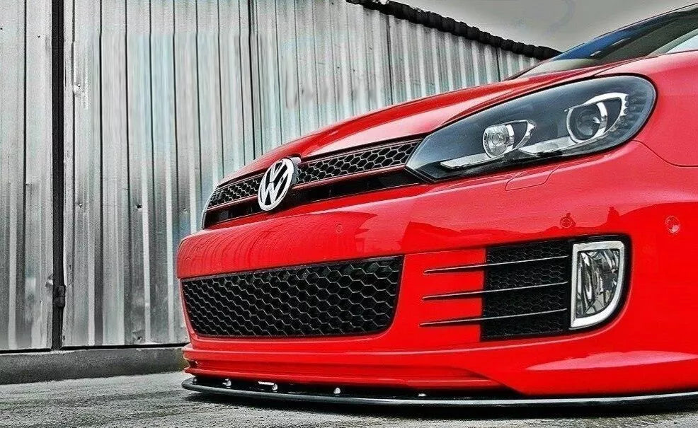 0248 🔥VW GOLF 6 VI GTI SPLITTER SOTTO PARAURTI ANTERIORE NERO LUCIDO🔥