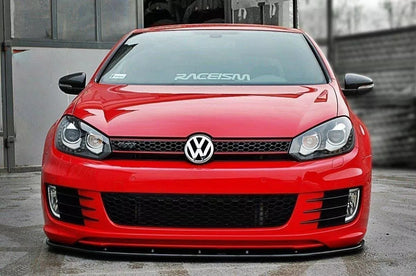 0248 🔥VW GOLF 6 VI GTI SPLITTER SOTTO PARAURTI ANTERIORE NERO LUCIDO🔥