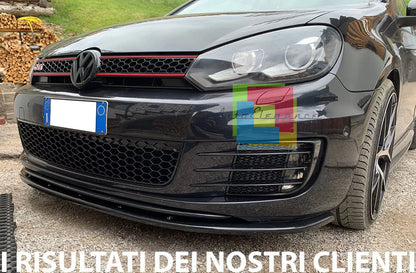 0248 🔥VW GOLF 6 VI GTI SPLITTER SOTTO PARAURTI ANTERIORE NERO LUCIDO🔥