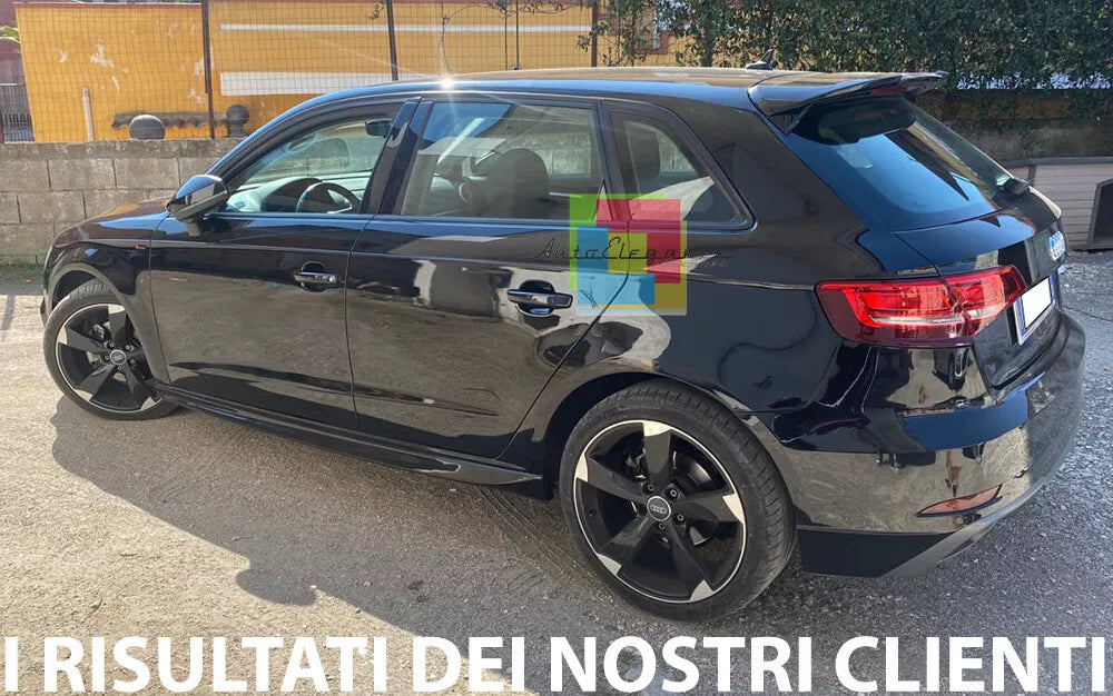 0121🔥MINIGONNE LOOK AERO NERO LUCIDO ADATTE PER AUDI A3 8V DESIGN SPORTIVO🔥
