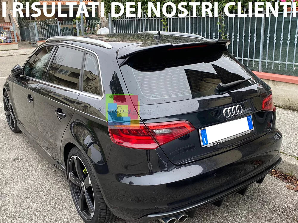 0121🔥MINIGONNE LOOK AERO NERO LUCIDO ADATTE PER AUDI A3 8V DESIGN SPORTIVO🔥