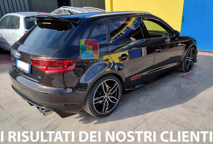 🔥ART.0121 MINIGONNE LOOK AERO NERO LUCIDO PER AUDI A3 8V DESIGN SPORTIVO🔥