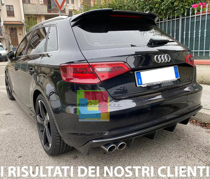 0121🔥MINIGONNE LOOK AERO NERO LUCIDO ADATTE PER AUDI A3 8V DESIGN SPORTIVO🔥