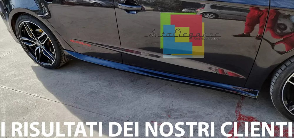 0121🔥MINIGONNE LOOK AERO NERO LUCIDO ADATTE PER AUDI A3 8V DESIGN SPORTIVO🔥
