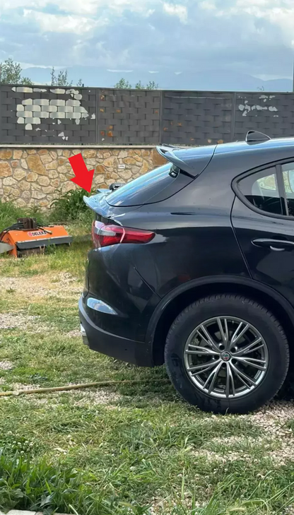 ✨SPOILER POSTERIORE PER ALFA ROMEO STELVIO 2016+ ALA AGGIUNTIVA NERO LUCIDO✨