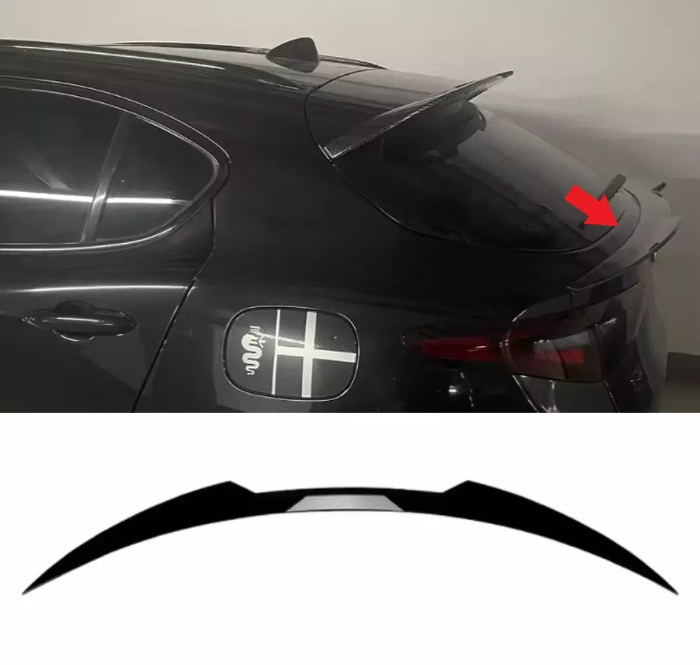 ✨SPOILER POSTERIORE PER ALFA ROMEO STELVIO 2016+ ALA AGGIUNTIVA NERO LUCIDO✨