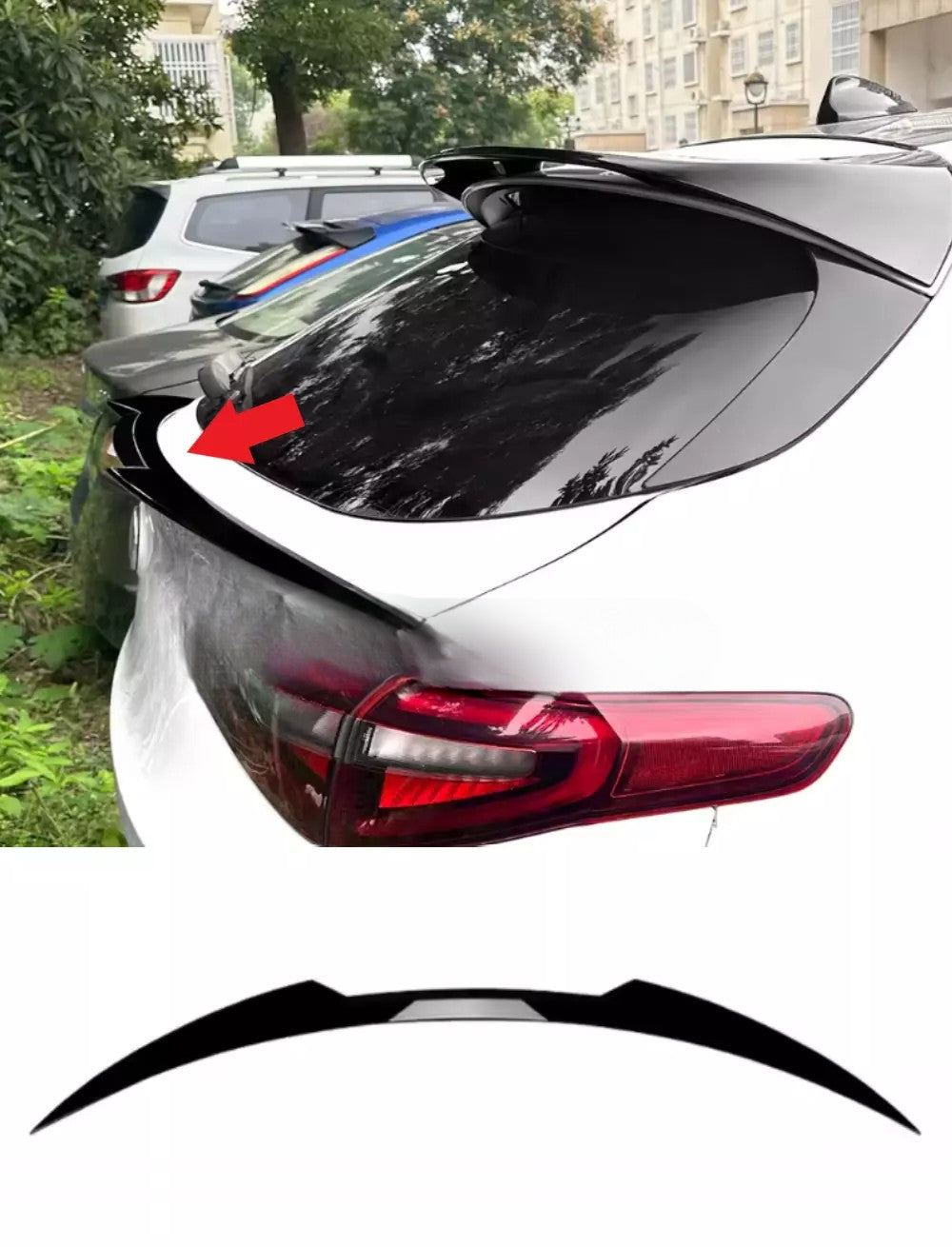 ✨SPOILER POSTERIORE PER ALFA ROMEO STELVIO 2016+ ALA AGGIUNTIVA NERO LUCIDO✨