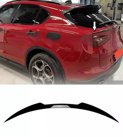 ✨SPOILER POSTERIORE PER ALFA ROMEO STELVIO 2016+ ALA AGGIUNTIVA NERO LUCIDO✨