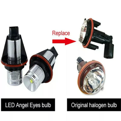 💕 LAMPADE LED Angel Eyes BMW Serie 5 E39 Anelli Bianco 6000K CANBUS 💕