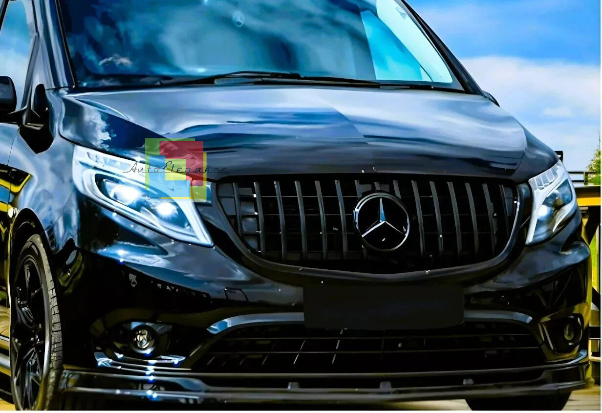 🔥Griglia PANAMERICANA  Nero Lucido ADATTA PER Mercedes Vito W447 14-19🔥