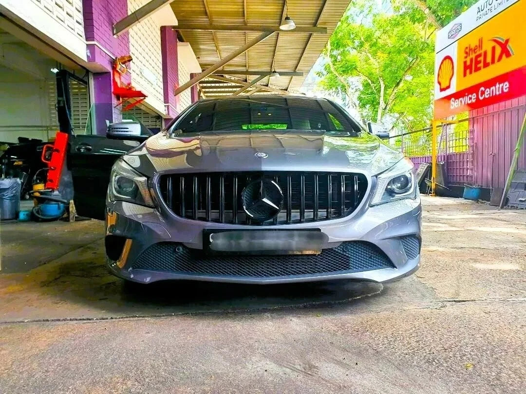 ✨Griglia nera lucida PANAMERICANA GT GTR per Mercedes Classe CLA W117 13-19✨