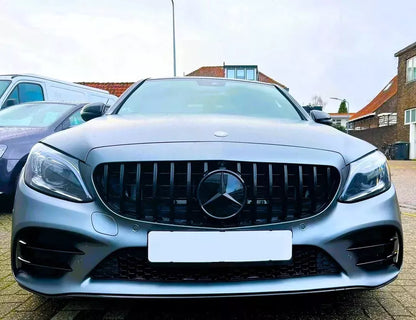 ✨Griglia nera lucida PANAMERICANA GT GTR per Mercedes Classe C W205 19-21✨