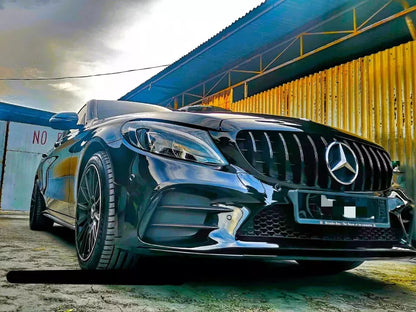 ✨Griglia nera lucida PANAMERICANA GT GTR per Mercedes Classe C W205 19-21✨