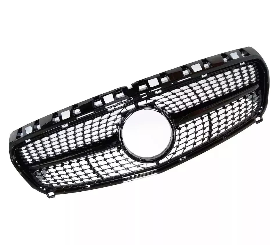✨Griglia anteriore Mercedes Classe A W176 in stile AMG DIAMOND nera lucida13-15✨