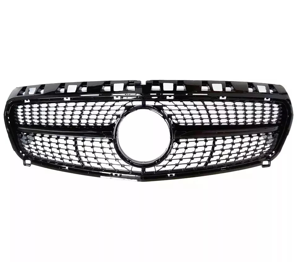 ✨Griglia anteriore Mercedes Classe A W176 in stile AMG DIAMOND nera lucida13-15✨
