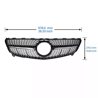 ✨Griglia anteriore Mercedes Classe A W176 in stile AMG DIAMOND nera lucida16-18✨