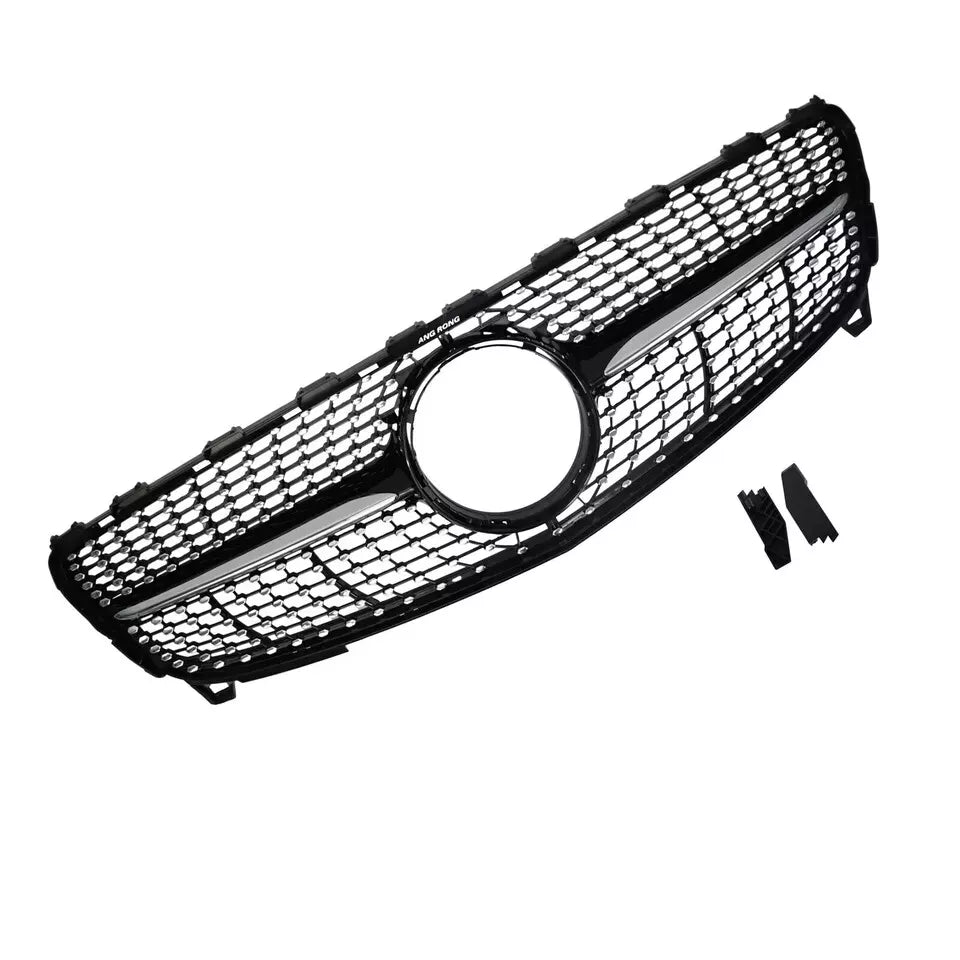 ✨Griglia anteriore Mercedes Classe A W176 in stile AMG DIAMOND nera lucida16-18✨