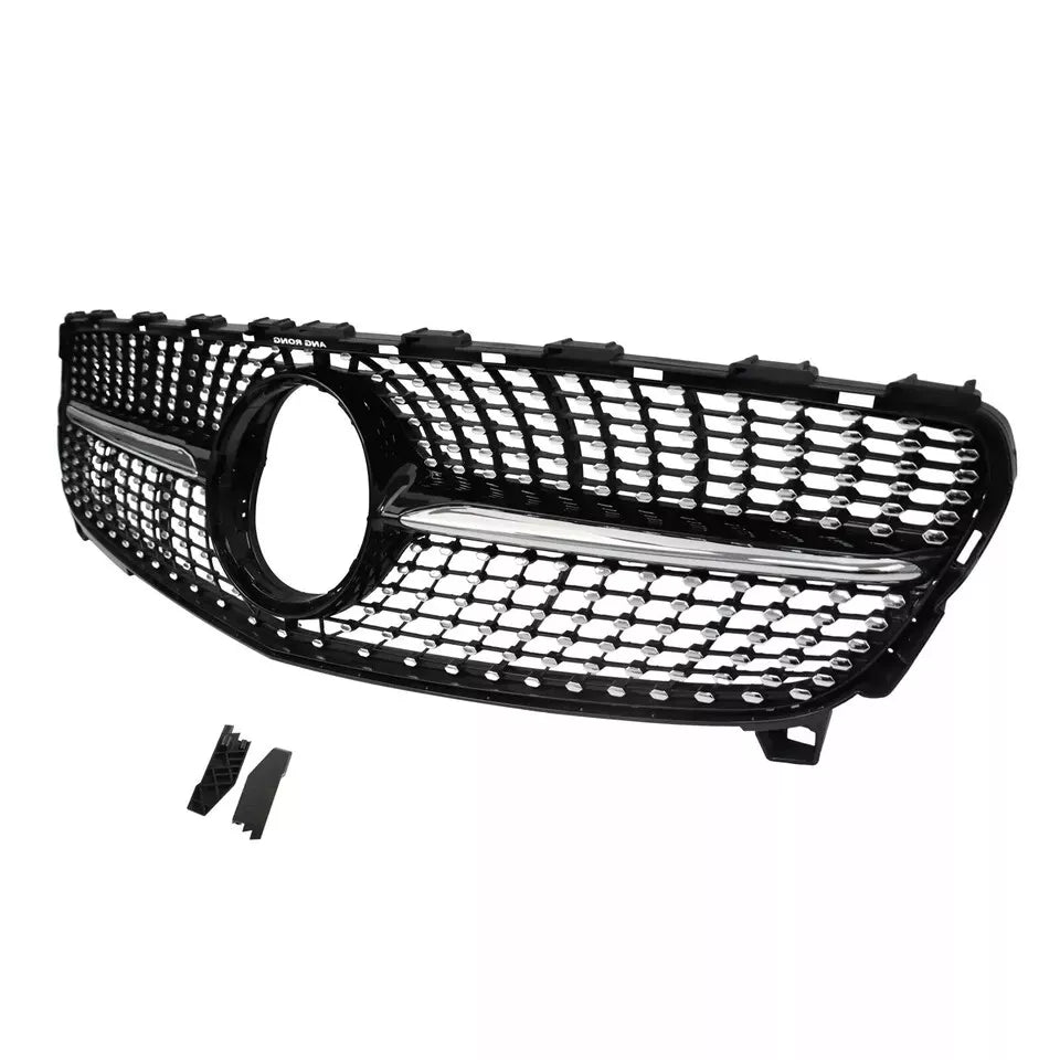 ✨Griglia anteriore Mercedes Classe A W176 in stile AMG DIAMOND nera lucida16-18✨