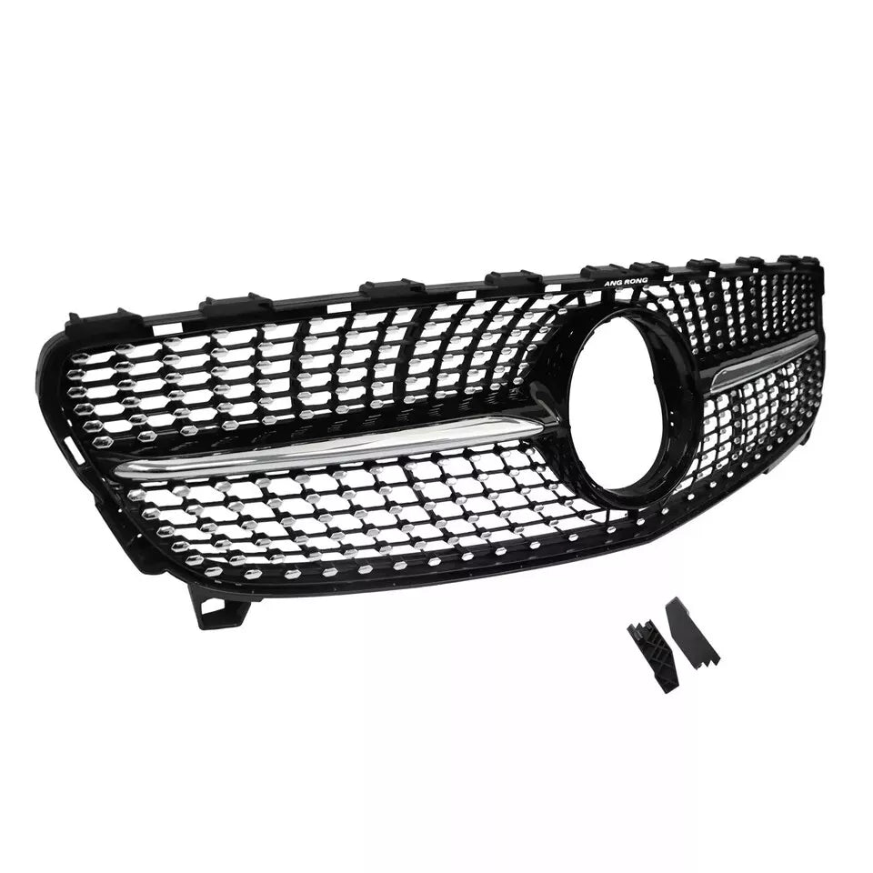 ✨Griglia anteriore Mercedes Classe A W176 in stile AMG DIAMOND nera lucida16-18✨